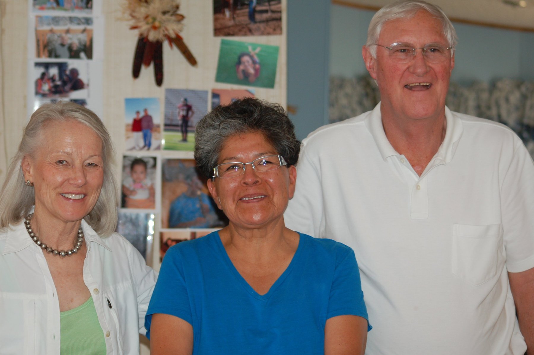Judith Lavender, Hopi artist Jean Sahme, and Harold Lavender